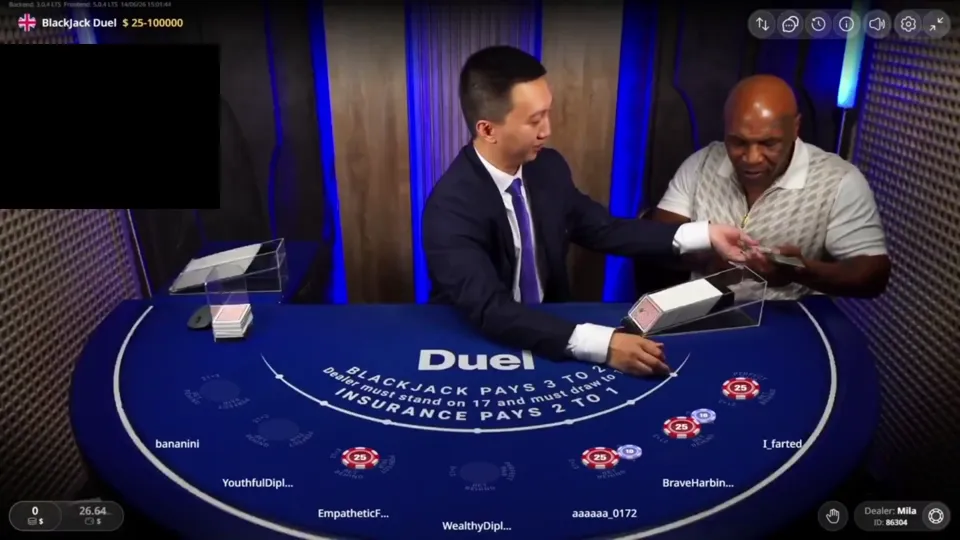 At the table